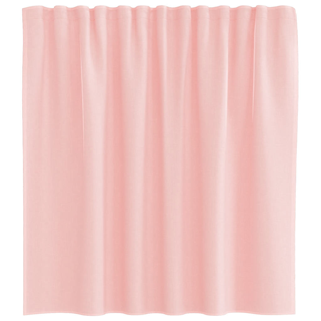 Gordijnen voile met lussen 2 st 140x140 cm roze is nu te koop bij PeponiXL, paradijselijk wonen!