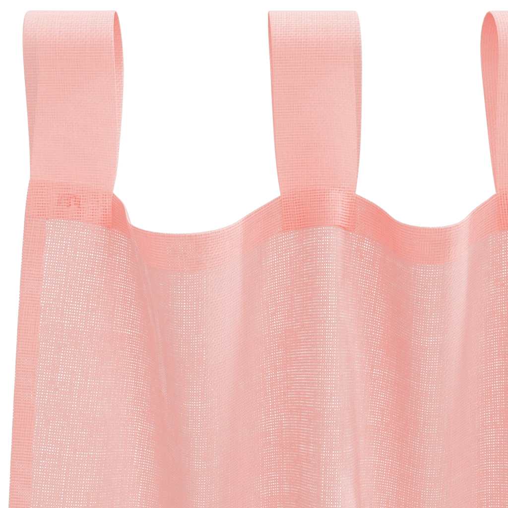 Gordijnen met lussen 2 st 140x175 cm roze is nu te koop bij PeponiXL, paradijselijk wonen!