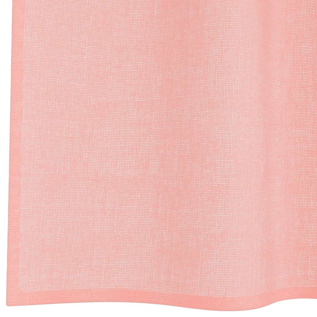 Gordijnen voile met lussen 2 st 140x225 cm roze is nu te koop bij PeponiXL, paradijselijk wonen!