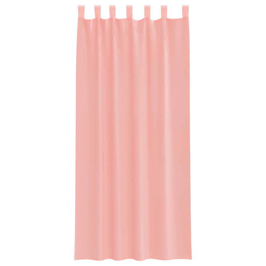 Gordijnen met lussen 2 st 140x245 cm roze is nu te koop bij PeponiXL, paradijselijk wonen!