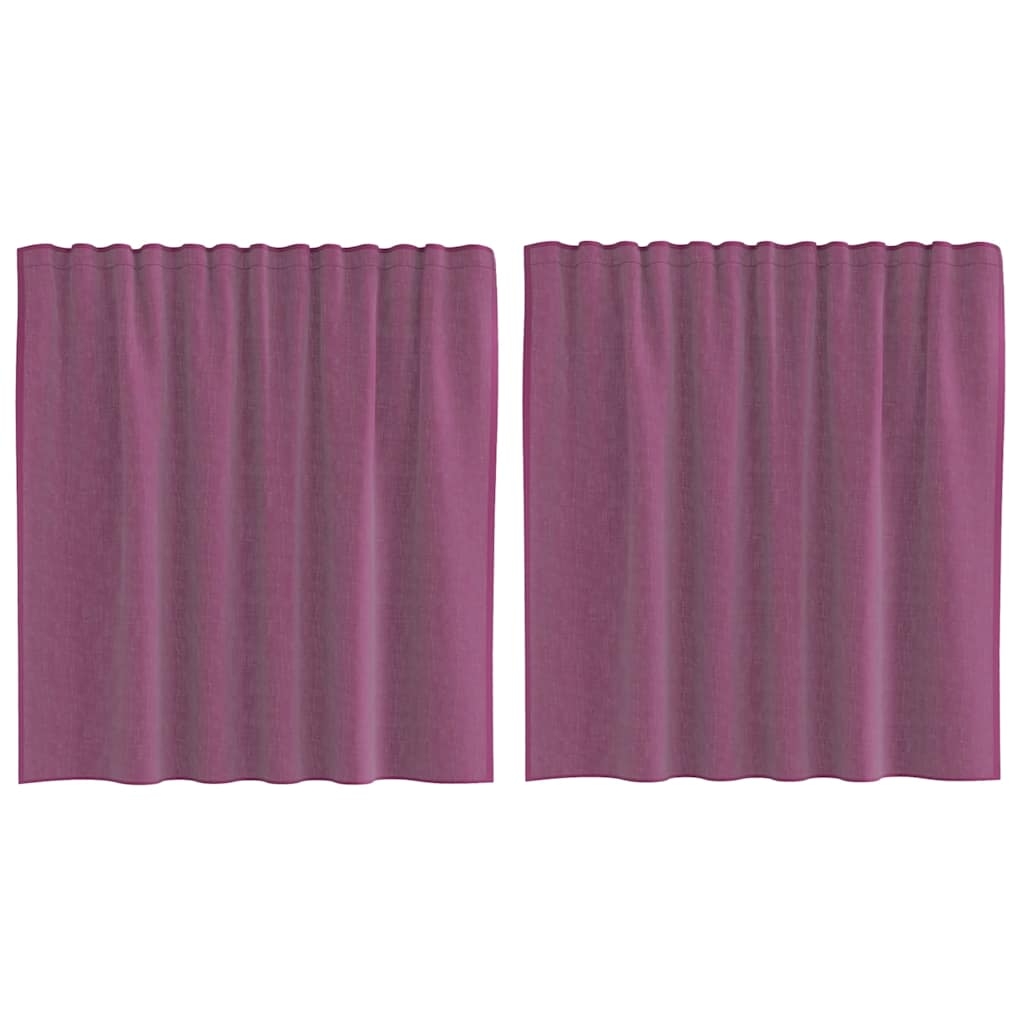 Gordijnen met lussen 2 st paars 140x140 cm is nu te koop bij PeponiXL, paradijselijk wonen!