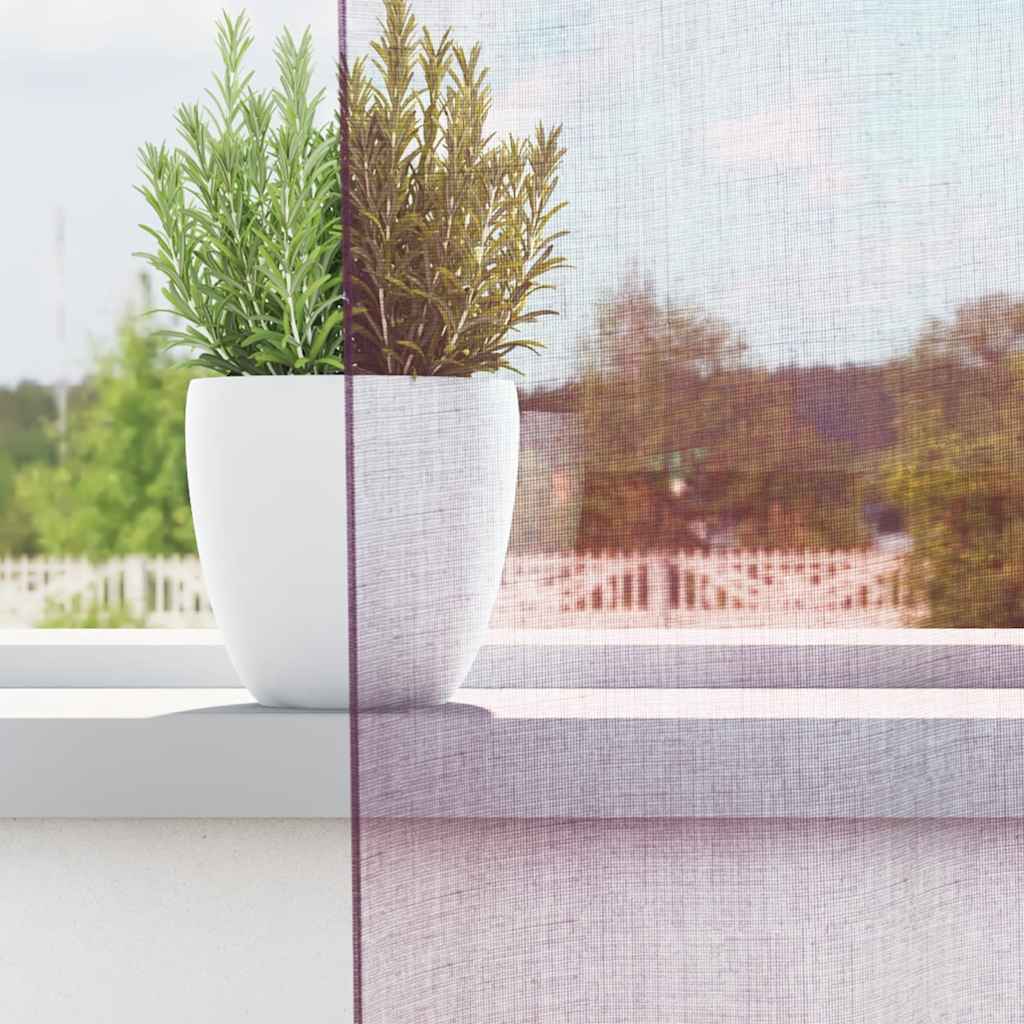 Gordijnen voile met lussen 2 st 140x225 cm paars is nu te koop bij PeponiXL, paradijselijk wonen!