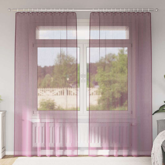Gordijnen met lussen 2 st 140x245 cm paars is nu te koop bij PeponiXL, paradijselijk wonen!