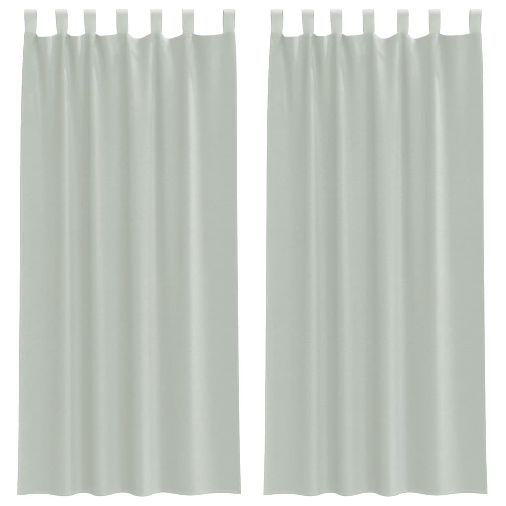 Gordijnen voile met lussen 2 st 140x225 cm lichtgrijs is nu te koop bij PeponiXL, paradijselijk wonen!