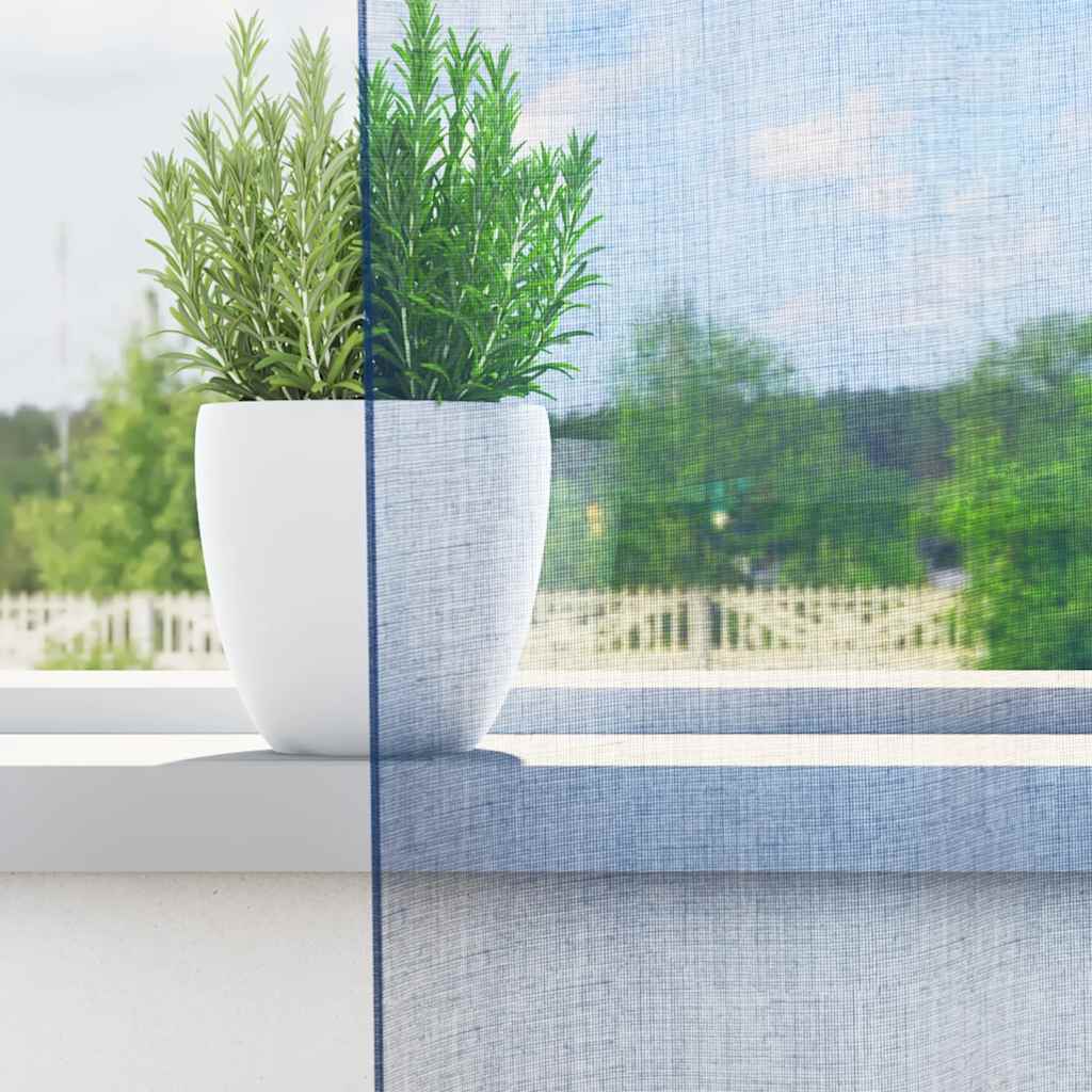 Gordijnen voile met lussen 2 st 140x140 cm koningsblauw is nu te koop bij PeponiXL, paradijselijk wonen!