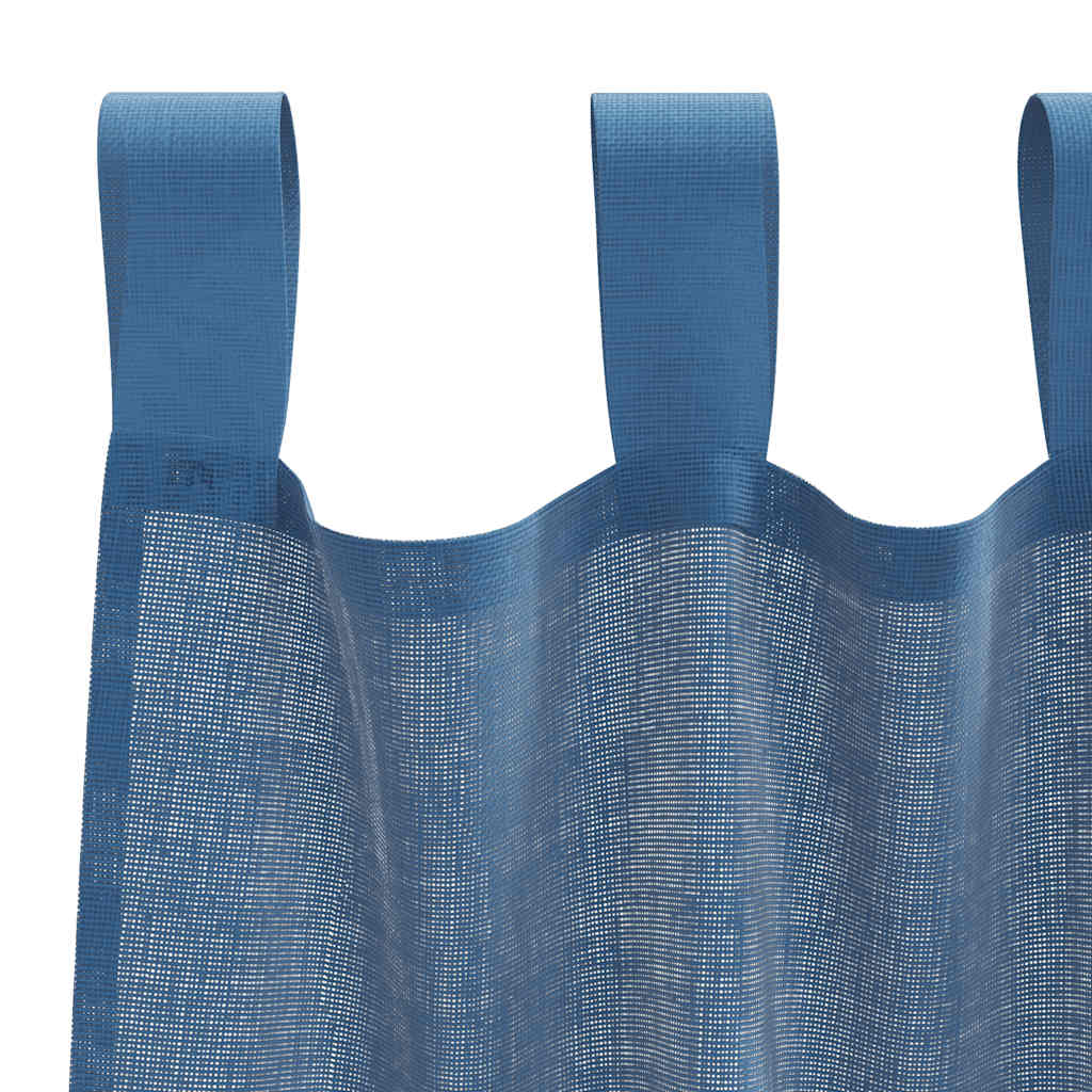 Gordijnen voile met lussen 2 st 140x140 cm koningsblauw is nu te koop bij PeponiXL, paradijselijk wonen!