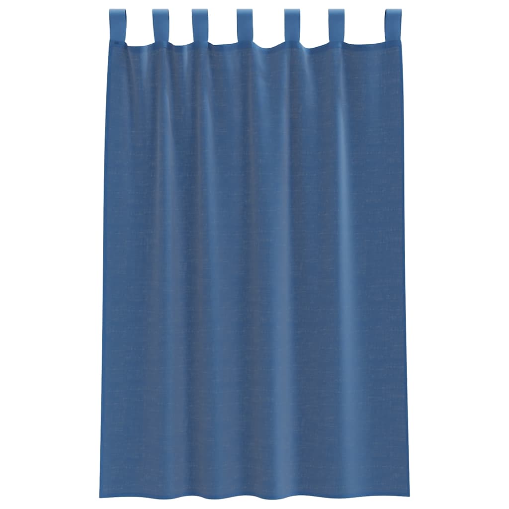 Gordijnen voile met lussen 2 st 140x175 cm koningsblauw is nu te koop bij PeponiXL, paradijselijk wonen!