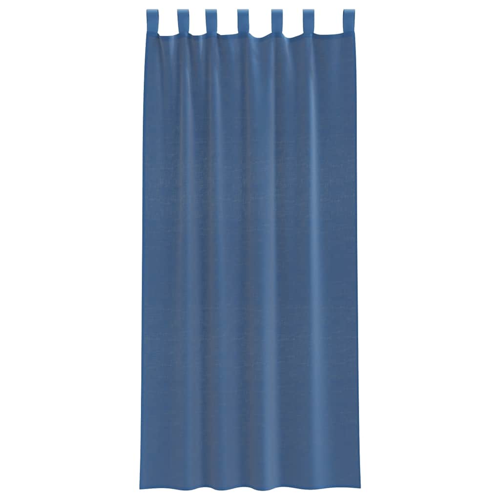 Gordijnen voile met lussen 2 st 140x225 cm koningsblauw is nu te koop bij PeponiXL, paradijselijk wonen!