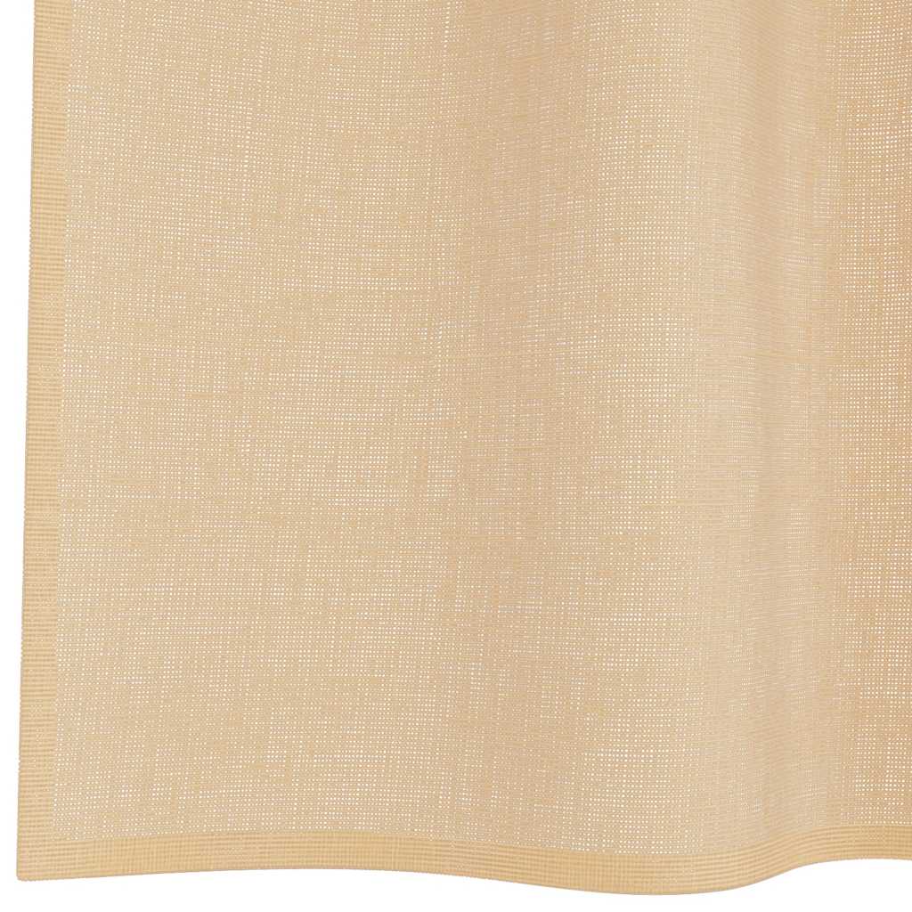 Gordijnen met lussen 2 st 140x140 cm zand is nu te koop bij PeponiXL, paradijselijk wonen!