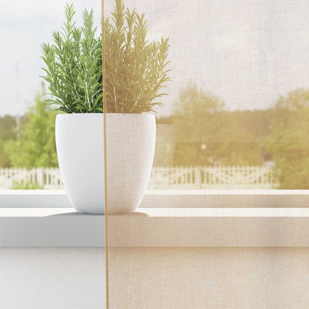 Gordijnen met lussen 2 st 140x245 cm zand is nu te koop bij PeponiXL, paradijselijk wonen!