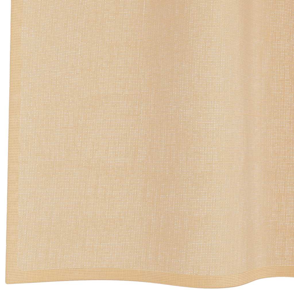 Voile gordijnen met lussen 2 st 140x260 cm zand is nu te koop bij PeponiXL, paradijselijk wonen!