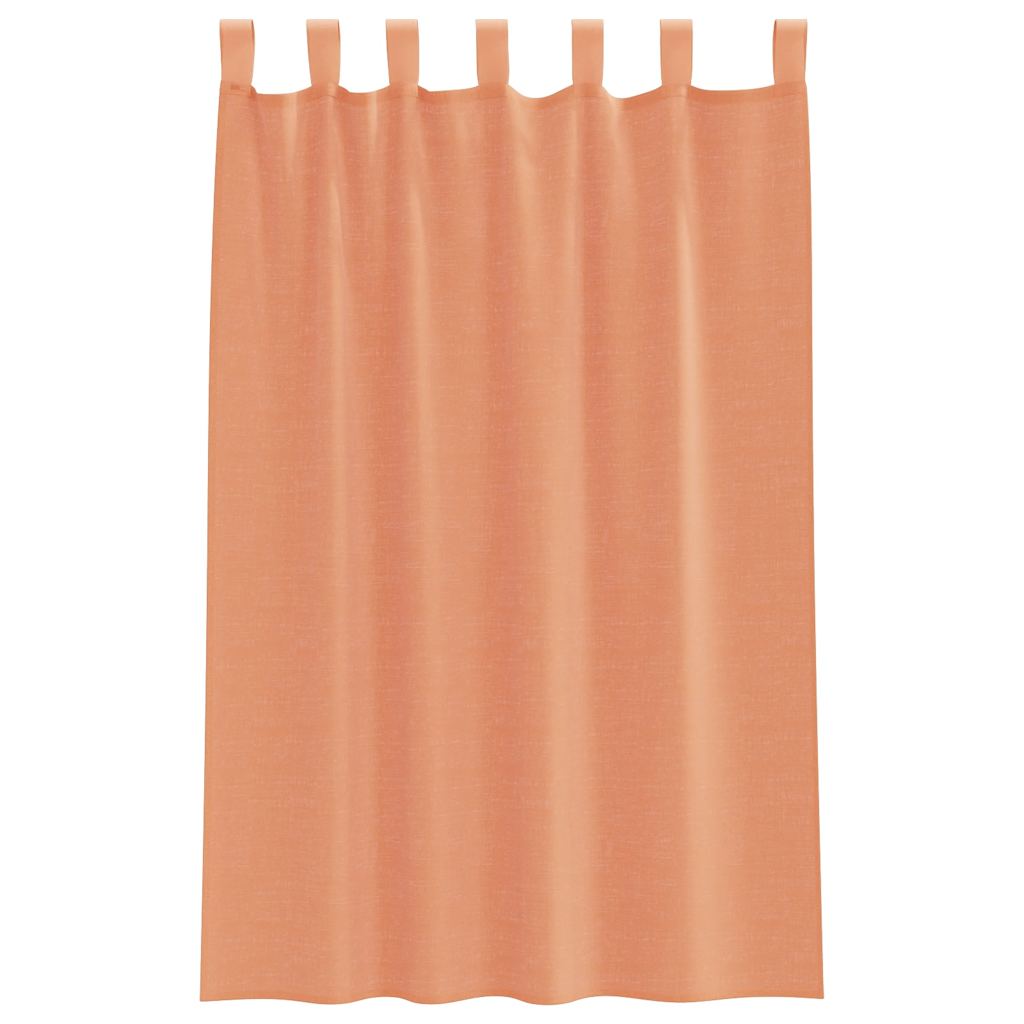 Gordijnen voile met lussen 2 st terracotta 140x175 cm is nu te koop bij PeponiXL, paradijselijk wonen!