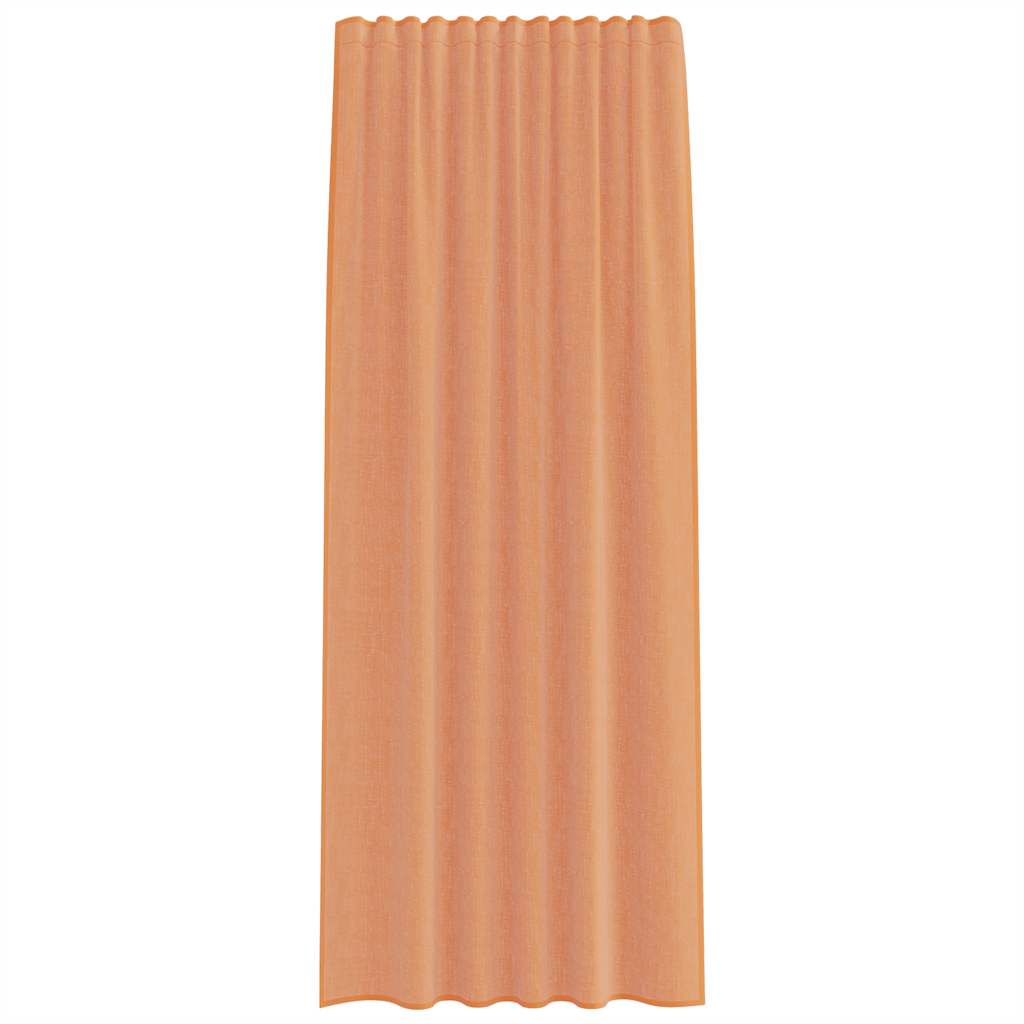 Gordijnen voile met lussen 2 st terracotta 140x225 cm is nu te koop bij PeponiXL, paradijselijk wonen!