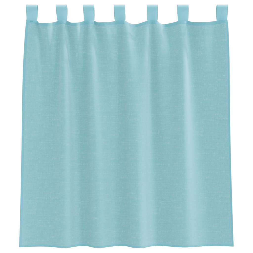 Gordijnen Voile met lussen 2 st 140x140 cm turkoois is nu te koop bij PeponiXL, paradijselijk wonen!