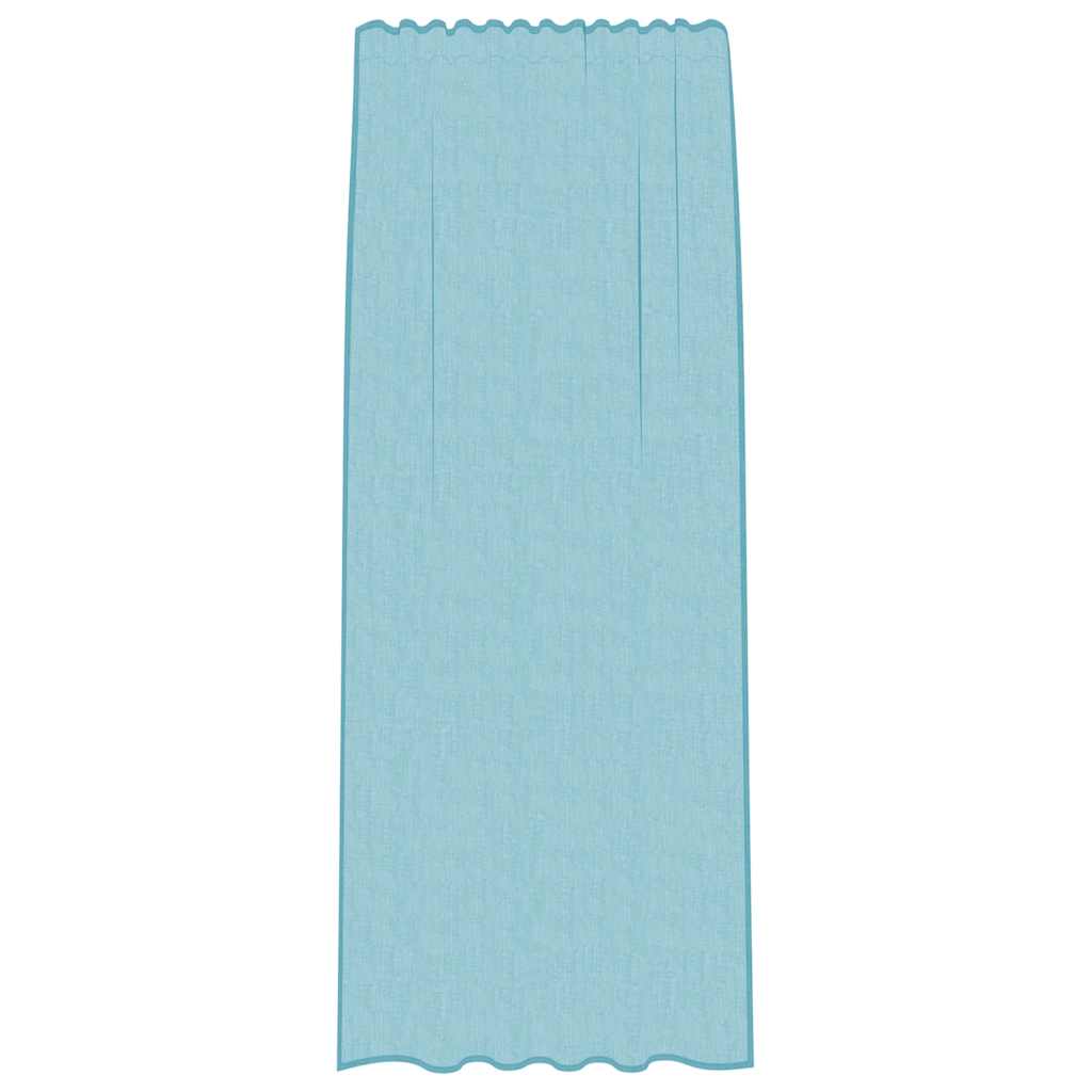 Gordijnen voile met lussen 2 st 140x245 cm turkoois is nu te koop bij PeponiXL, paradijselijk wonen!