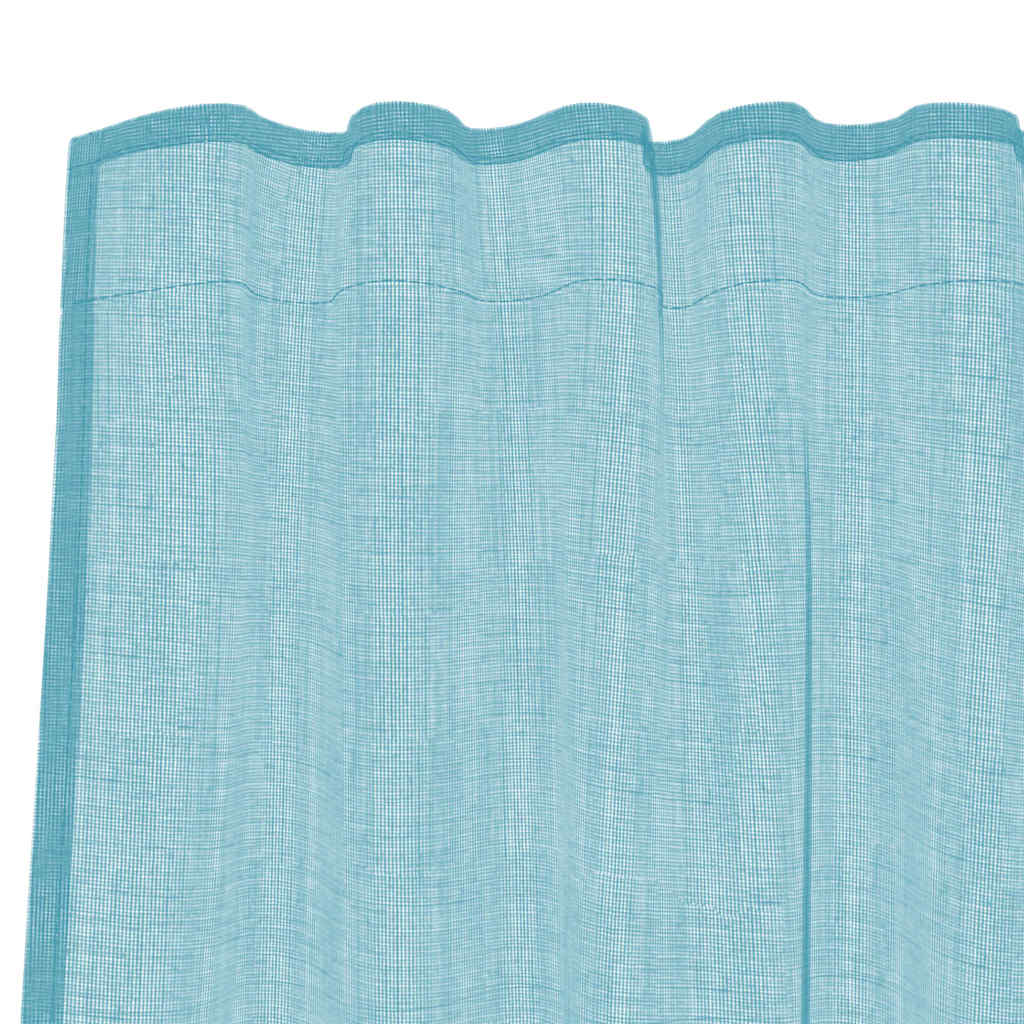 Gordijnen voile met lussen 2 st 140x245 cm turkoois is nu te koop bij PeponiXL, paradijselijk wonen!