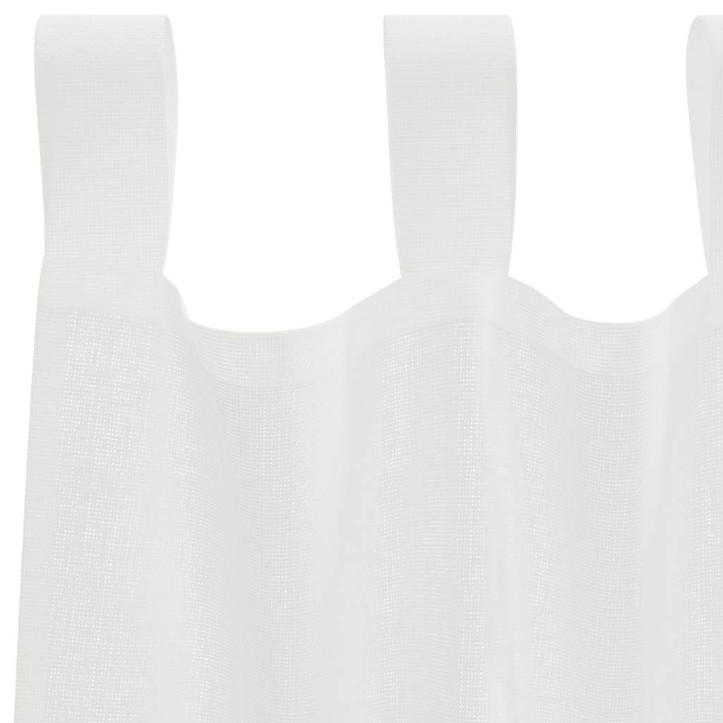 Gordijnen voile met lussen 2 st 140x140 cm wit is nu te koop bij PeponiXL, paradijselijk wonen!