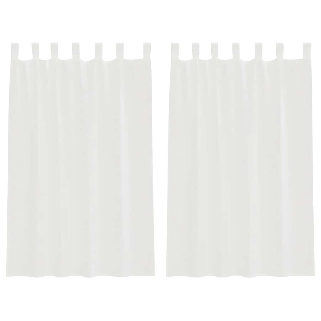 Gordijnen voile met lussen 2 st 140x175 cm wit is nu te koop bij PeponiXL, paradijselijk wonen!