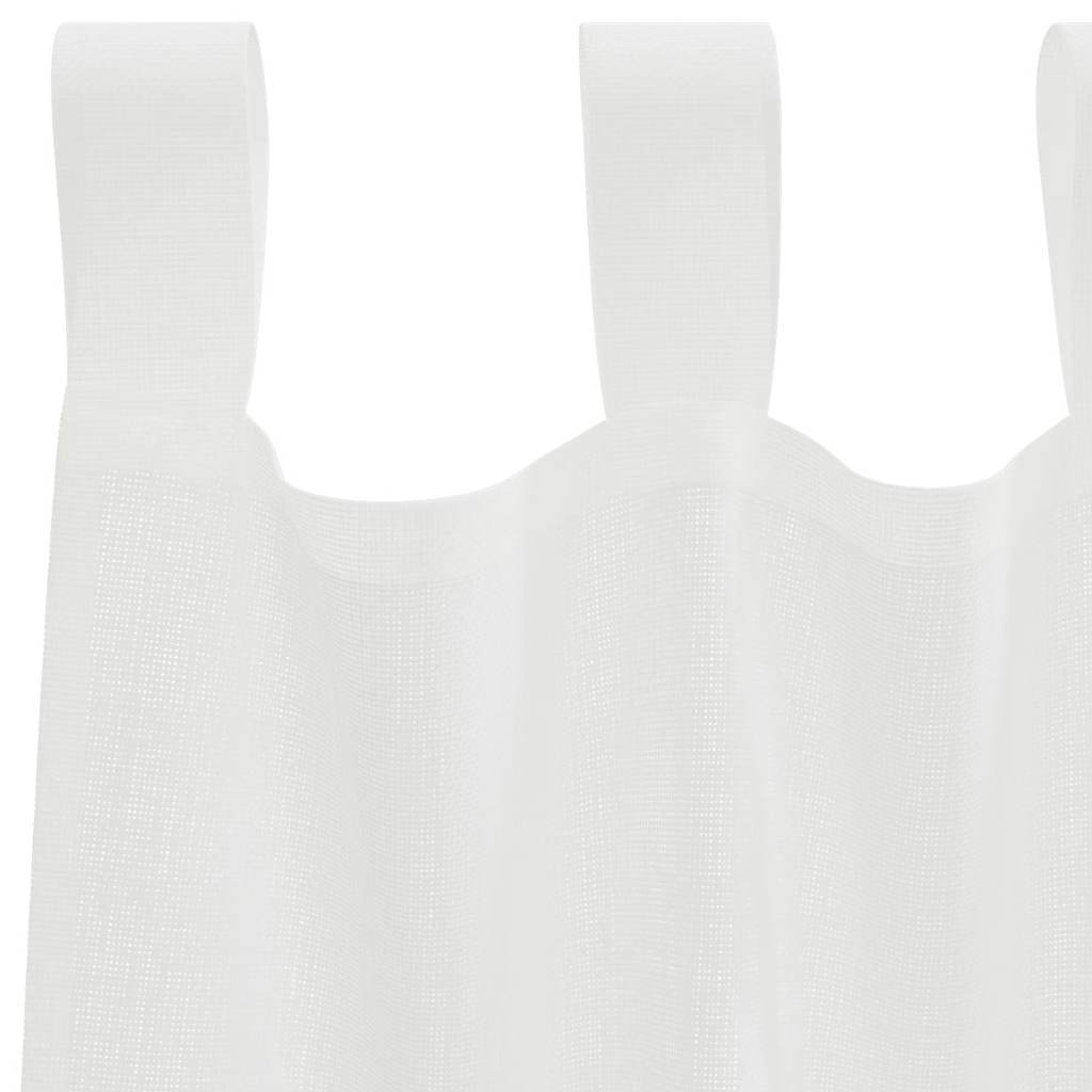 Gordijnen voile met lussen 2 st 140x175 cm wit is nu te koop bij PeponiXL, paradijselijk wonen!