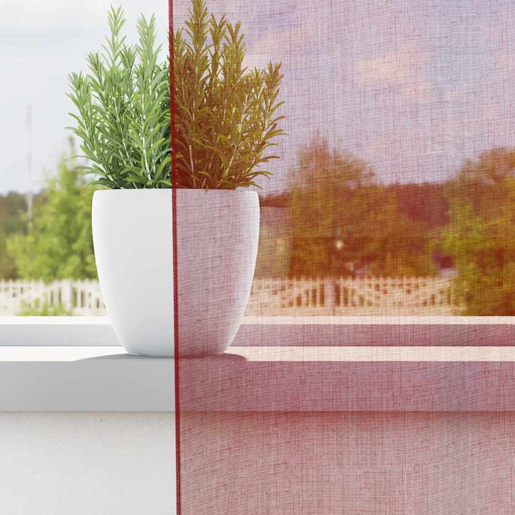Gordijnen met lussen 2 st 140x245 cm wijnrood is nu te koop bij PeponiXL, paradijselijk wonen!