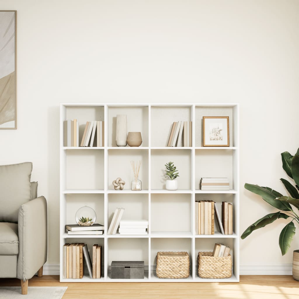 Boekenkast 137,5x29x137,5 cm bewerkt hout wit is nu te koop bij PeponiXL, paradijselijk wonen!