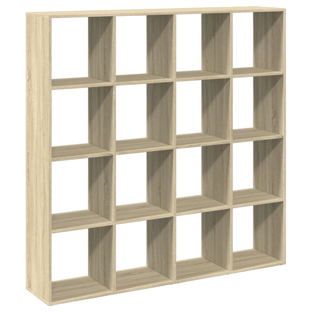 Boekenkast 137,5x29x137,5 cm bewerkt hout sonoma eikenkleurig is nu te koop bij PeponiXL, paradijselijk wonen!
