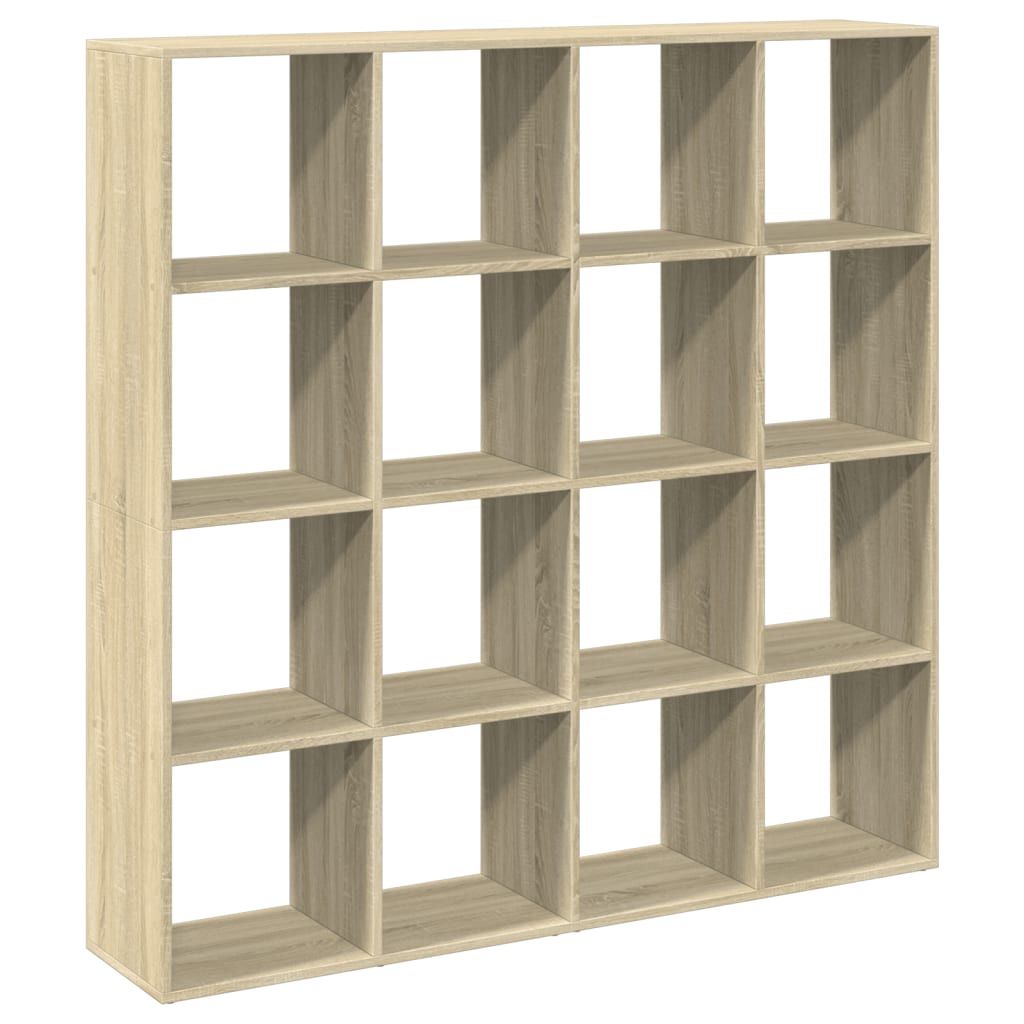 Boekenkast 137,5x29x137,5 cm bewerkt hout sonoma eikenkleurig is nu te koop bij PeponiXL, paradijselijk wonen!