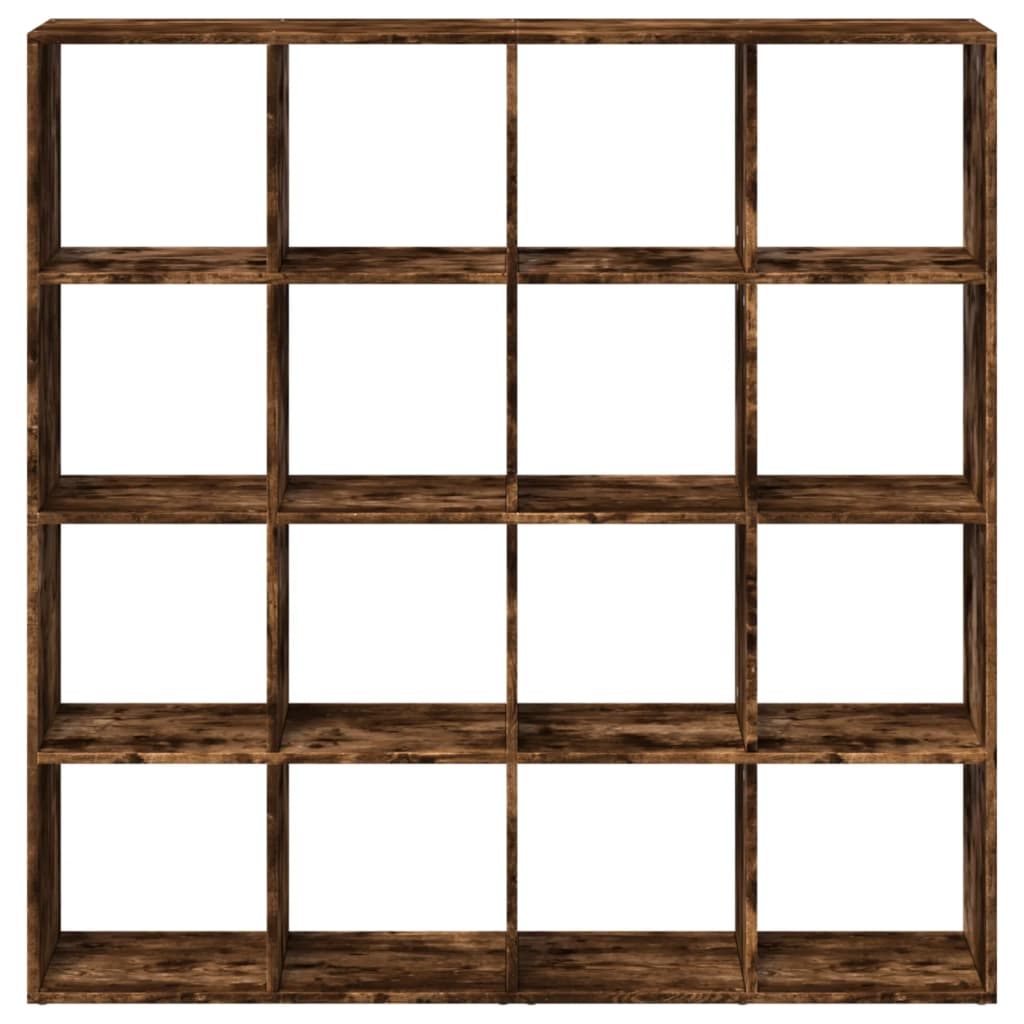 Boekenkast 137,5x29x137,5 cm bewerkt hout gerookt eikenkleurig is nu te koop bij PeponiXL, paradijselijk wonen!