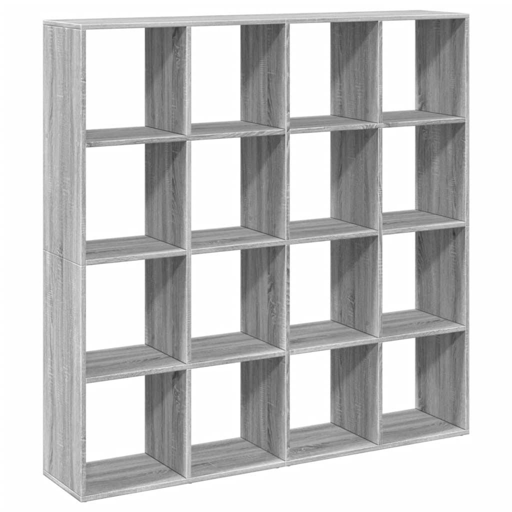 Boekenkast 137,5x29x137,5 cm bewerkt hout grijs sonoma eiken is nu te koop bij PeponiXL, paradijselijk wonen!