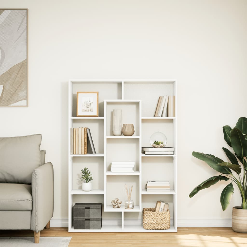 Boekenkast 102x29x143 cm bewerkt hout wit is nu te koop bij PeponiXL, paradijselijk wonen!