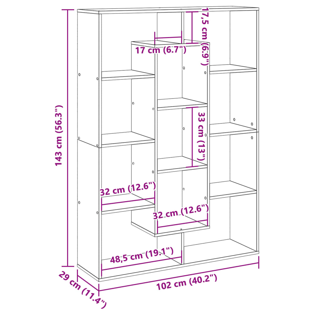 Boekenkast 102x29x143 cm bewerkt hout wit is nu te koop bij PeponiXL, paradijselijk wonen!