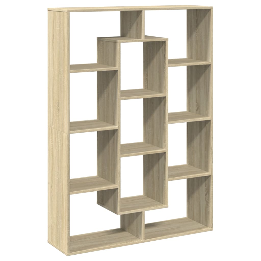 Boekenkast 102x29x143 cm bewerkt hout sonoma eikenkleurig is nu te koop bij PeponiXL, paradijselijk wonen!