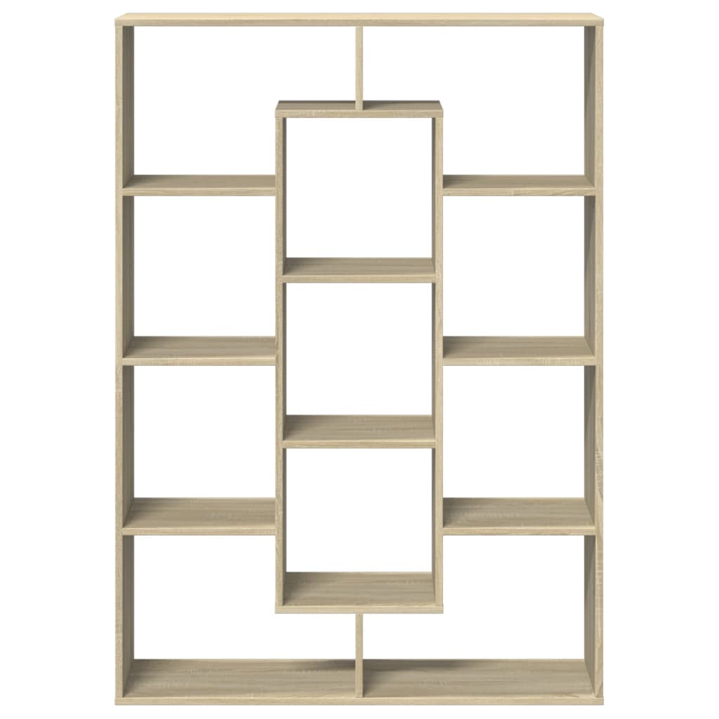 Boekenkast 102x29x143 cm bewerkt hout sonoma eikenkleurig is nu te koop bij PeponiXL, paradijselijk wonen!