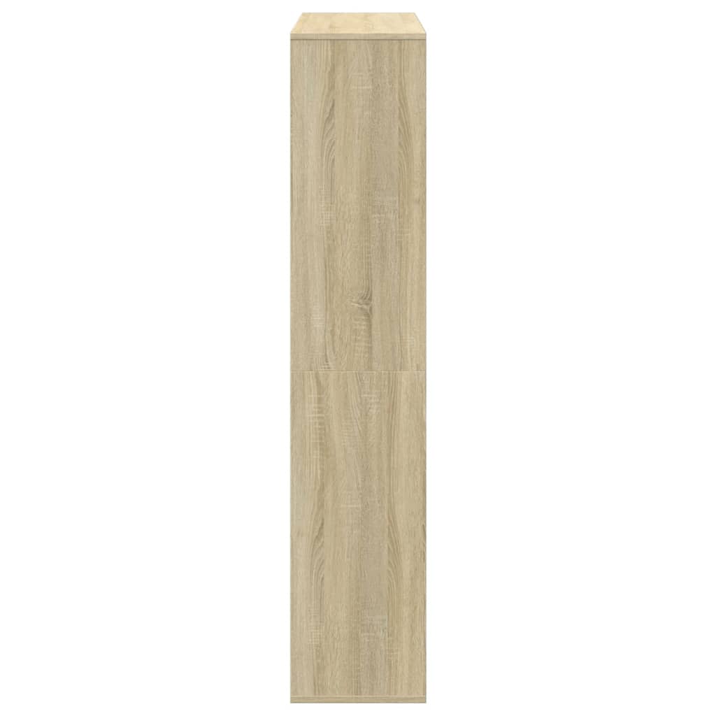 Boekenkast 102x29x143 cm bewerkt hout sonoma eikenkleurig is nu te koop bij PeponiXL, paradijselijk wonen!