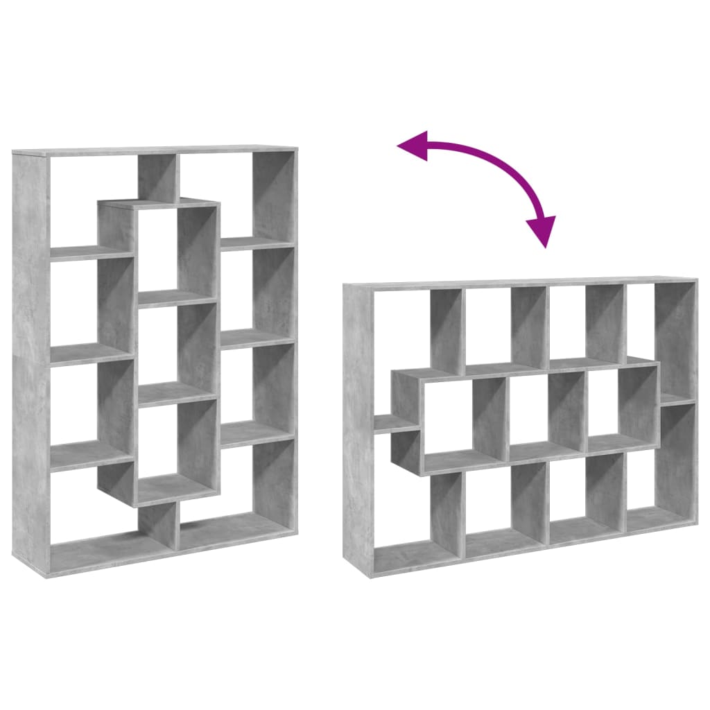 Boekenkast 102x29x143 cm bewerkt hout betongrijs is nu te koop bij PeponiXL, paradijselijk wonen!