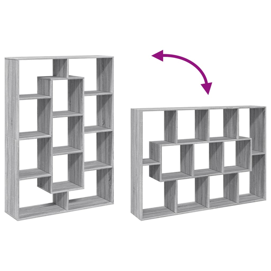 Boekenkast 102x29x143 cm bewerkt hout grijs sonoma eikenkleurig is nu te koop bij PeponiXL, paradijselijk wonen!