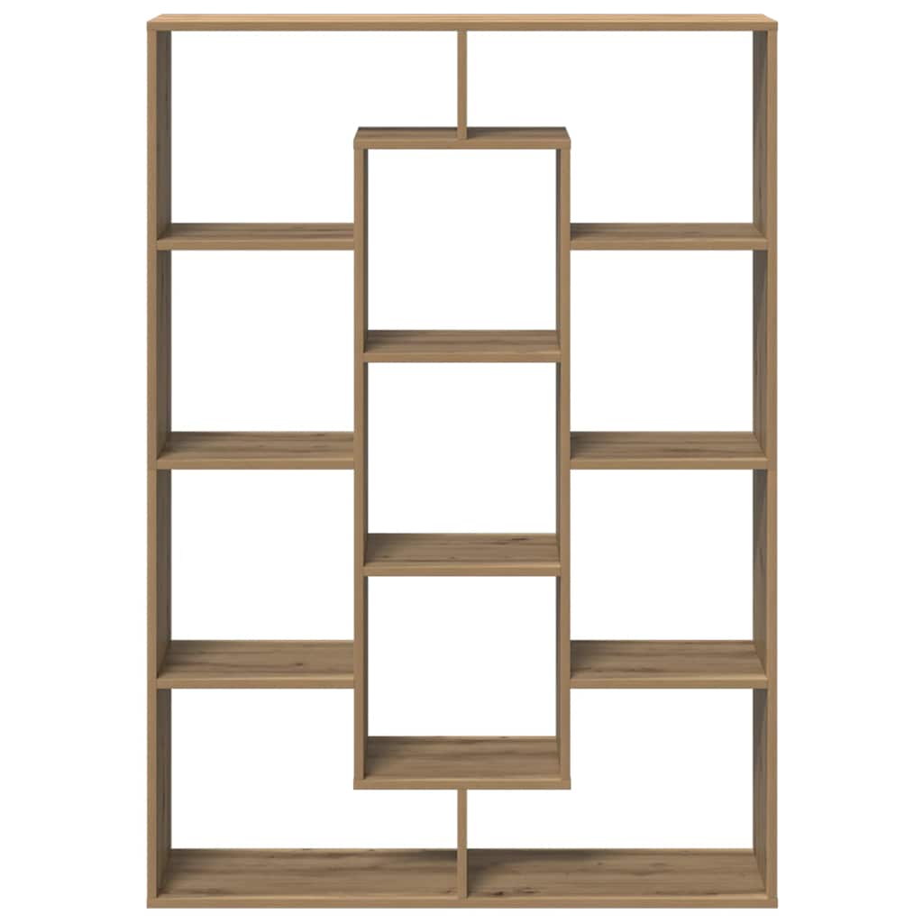 Boekenkast 102x29x143 cm bewerkt hout artisanaal eikenkleur is nu te koop bij PeponiXL, paradijselijk wonen!