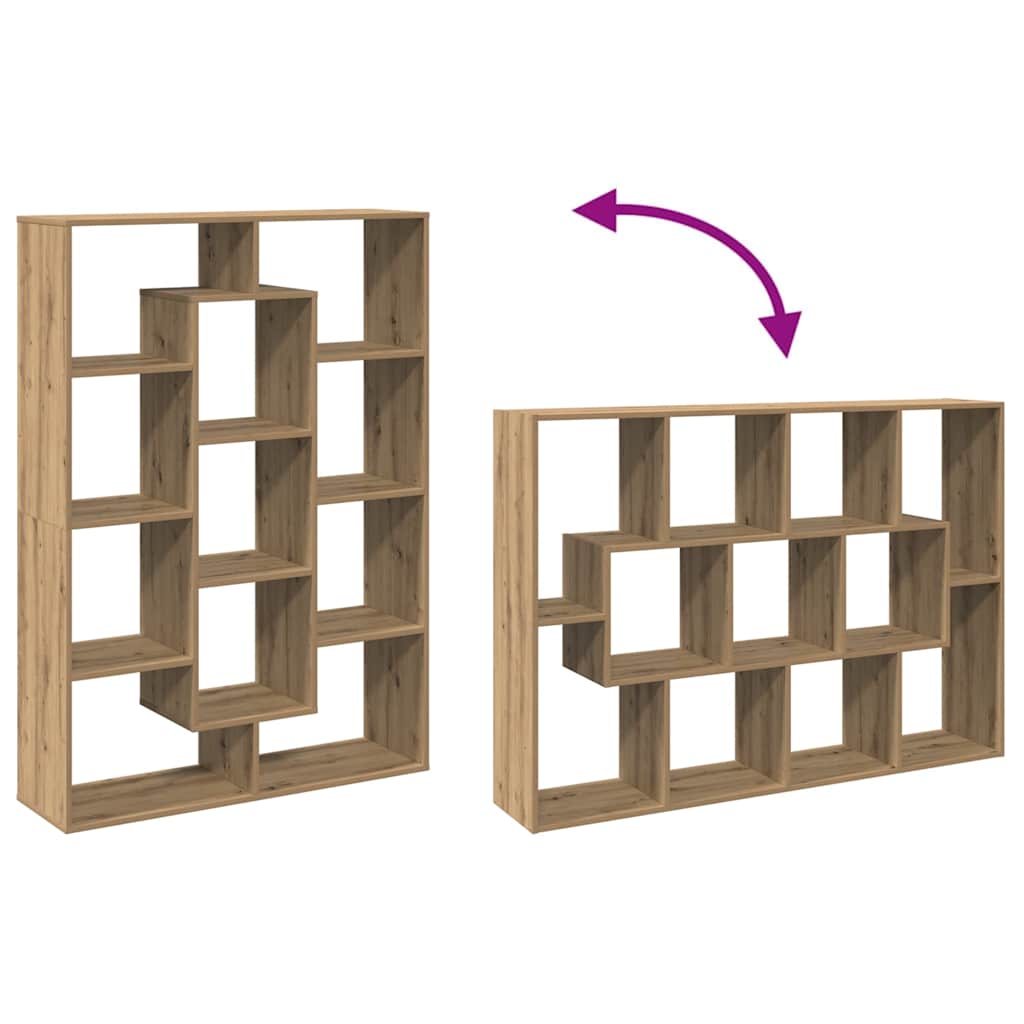 Boekenkast 102x29x143 cm bewerkt hout artisanaal eikenkleur is nu te koop bij PeponiXL, paradijselijk wonen!