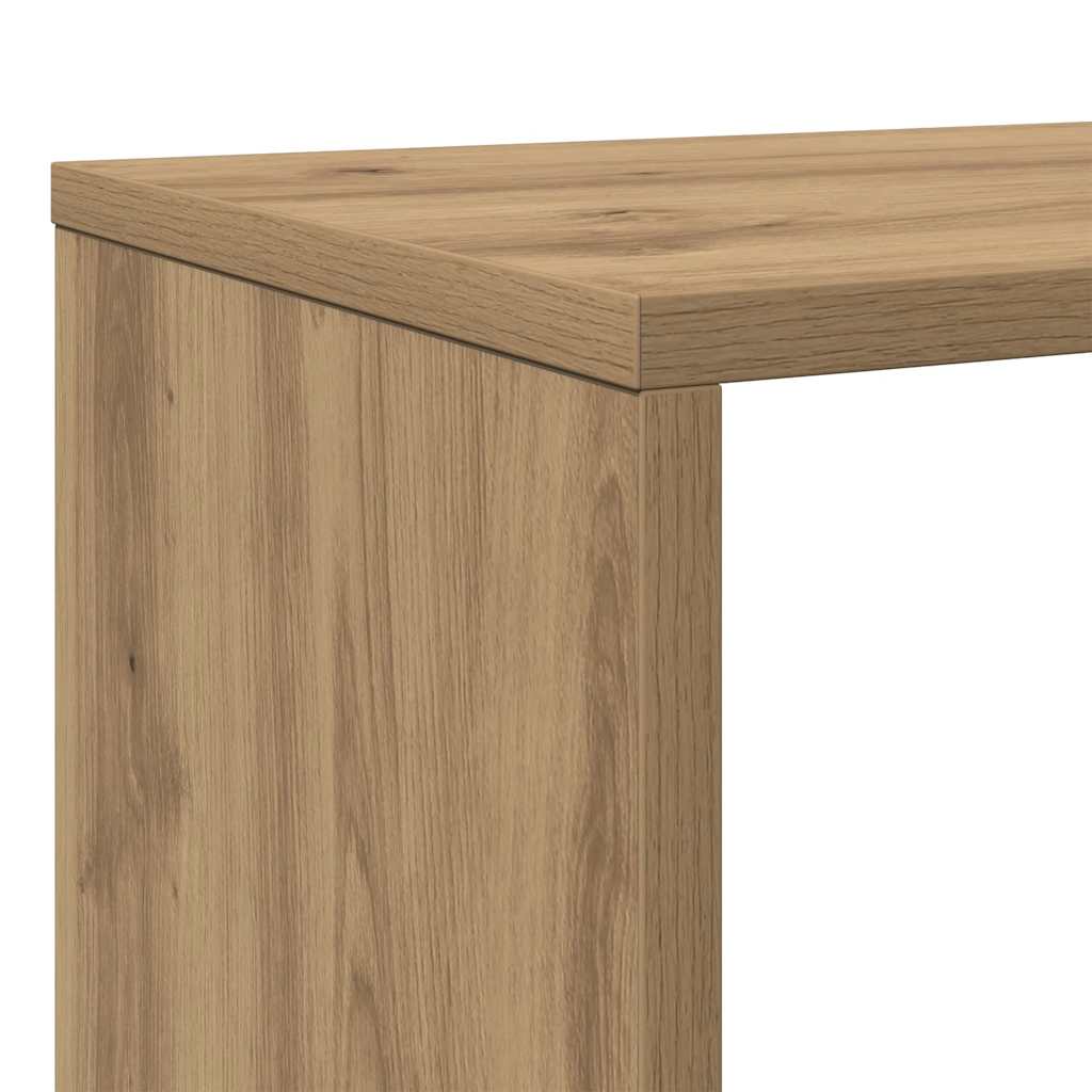 Boekenkast 102x29x143 cm bewerkt hout artisanaal eikenkleur is nu te koop bij PeponiXL, paradijselijk wonen!