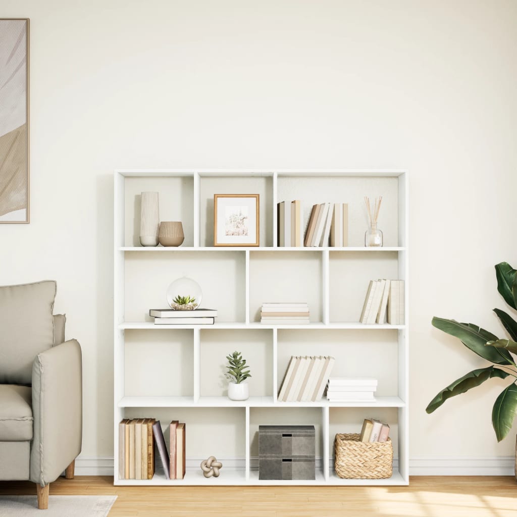 Boekenkast 132x29x141,5 cm bewerkt hout wit is nu te koop bij PeponiXL, paradijselijk wonen!