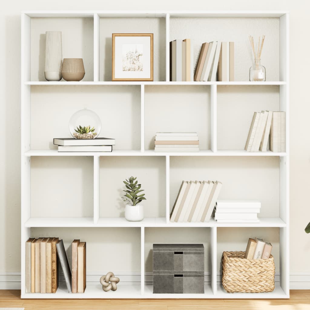 Boekenkast 132x29x141,5 cm bewerkt hout wit is nu te koop bij PeponiXL, paradijselijk wonen!