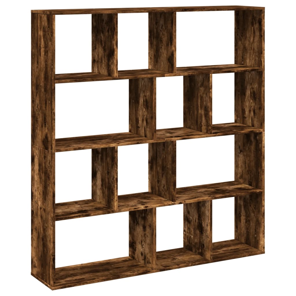 Boekenkast 132x29x141,5 cm bewerkt hout gerookt eikenkleurig is nu te koop bij PeponiXL, paradijselijk wonen!