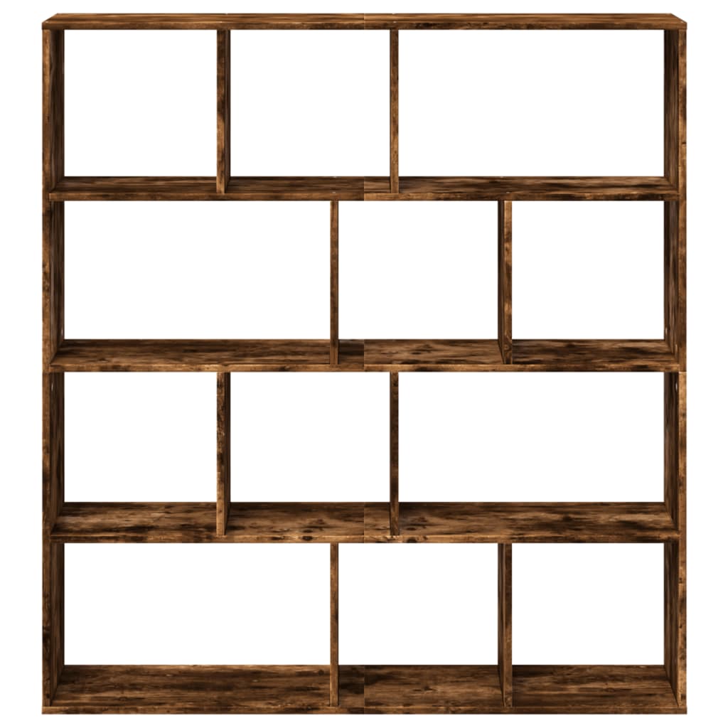 Boekenkast 132x29x141,5 cm bewerkt hout gerookt eikenkleurig is nu te koop bij PeponiXL, paradijselijk wonen!