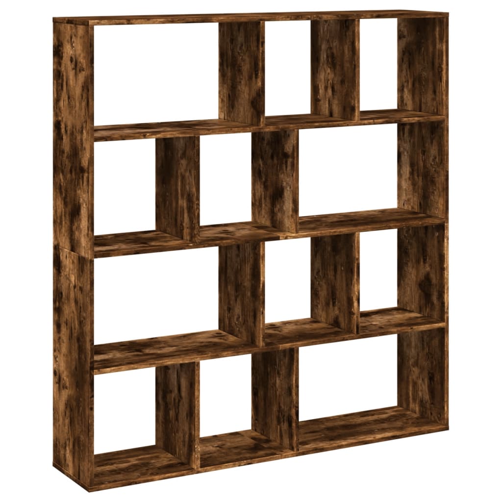 Boekenkast 132x29x141,5 cm bewerkt hout gerookt eikenkleurig is nu te koop bij PeponiXL, paradijselijk wonen!