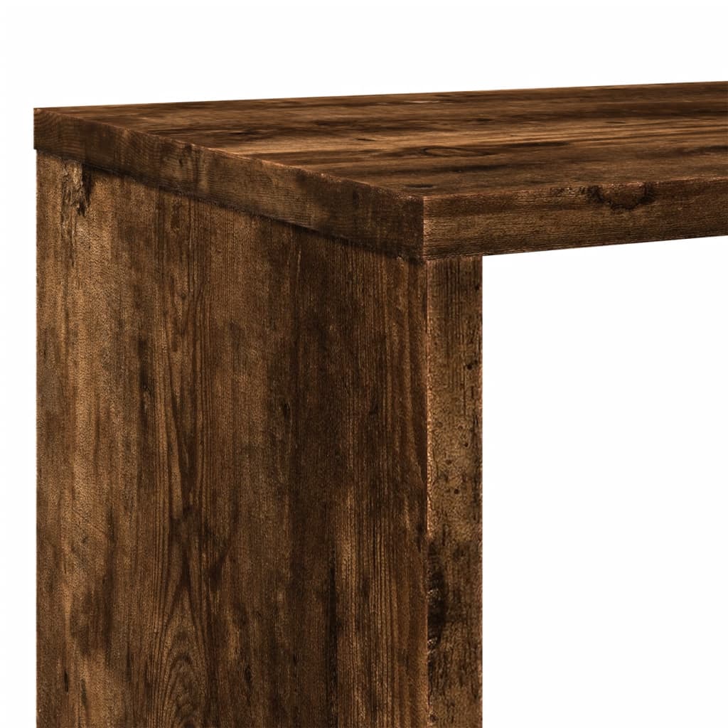 Boekenkast 132x29x141,5 cm bewerkt hout gerookt eikenkleurig is nu te koop bij PeponiXL, paradijselijk wonen!