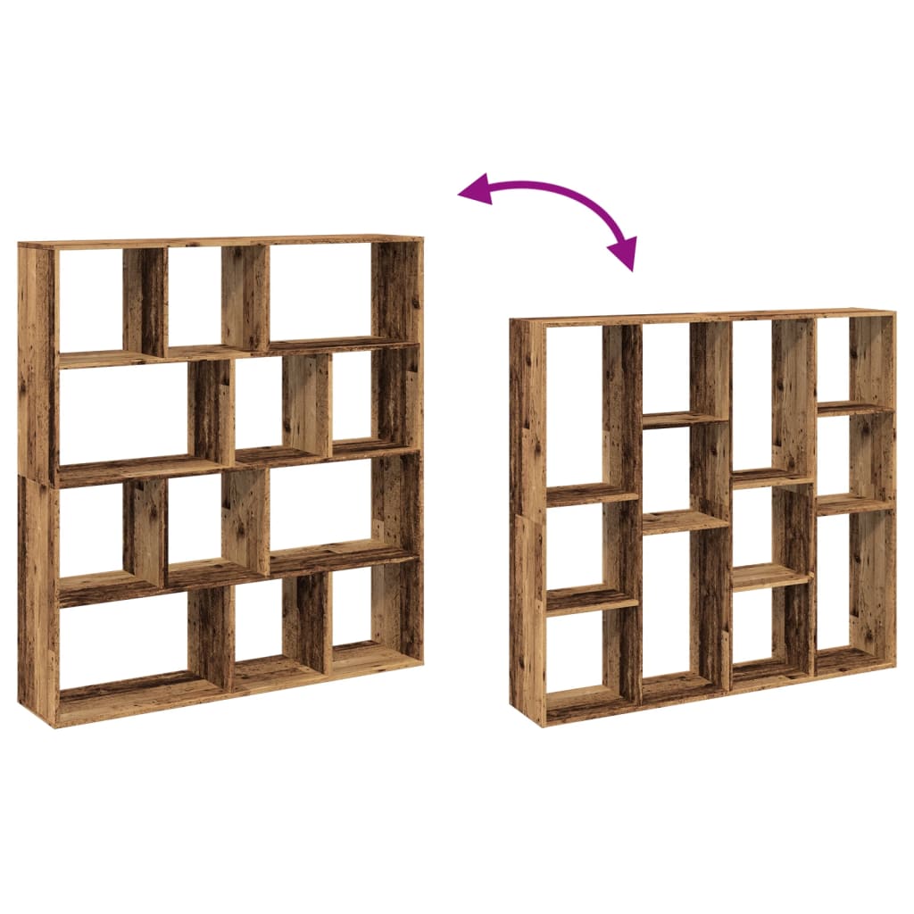 Boekenkast 132x29x141,5 cm bewerkt hout oud houtkleurig is nu te koop bij PeponiXL, paradijselijk wonen!