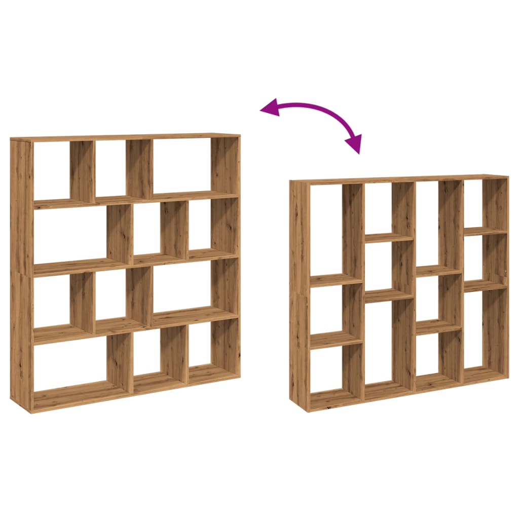 Boekenkast 132x29x141,5 cm bewerkt hout artisanaal eikenkleur is nu te koop bij PeponiXL, paradijselijk wonen!