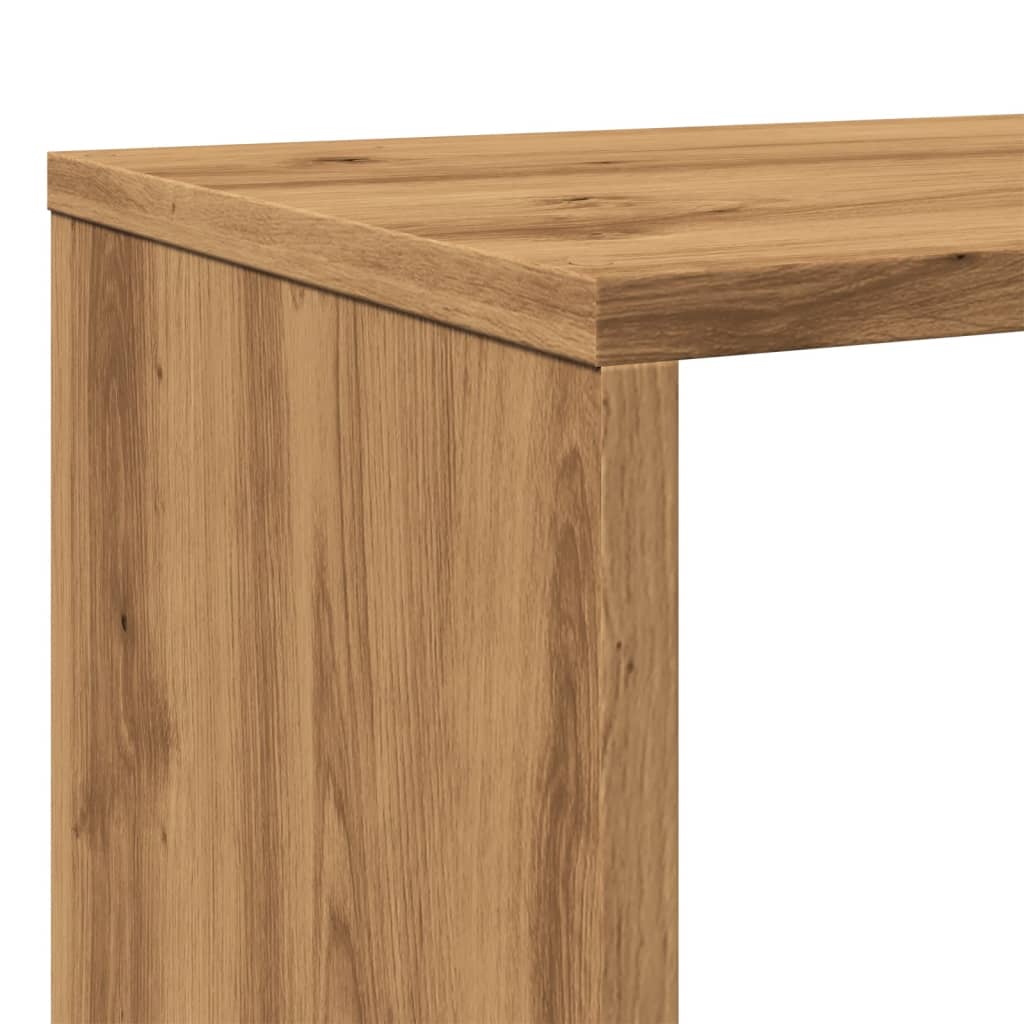 Boekenkast 132x29x141,5 cm bewerkt hout artisanaal eikenkleur is nu te koop bij PeponiXL, paradijselijk wonen!