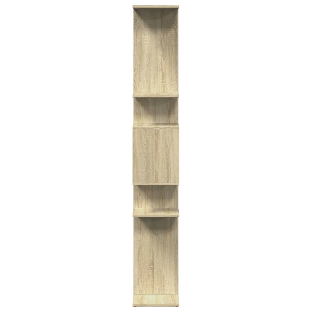 Boekenkast 92x29x188 cm bewerkt hout sonoma eikenkleurig is nu te koop bij PeponiXL, paradijselijk wonen!