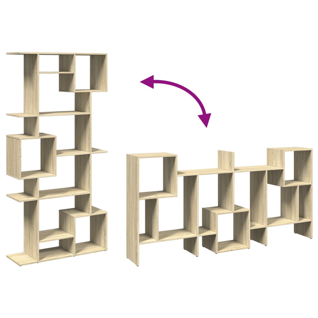 Boekenkast 92x29x188 cm bewerkt hout sonoma eikenkleurig is nu te koop bij PeponiXL, paradijselijk wonen!